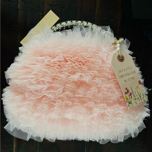 Elegant Pink Ruffled Clutch
